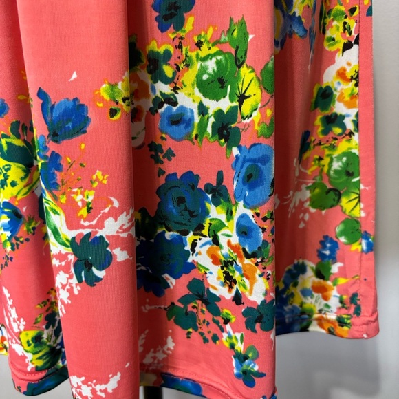 Coral Floral Sundress - Size S - Picture 3 of 4